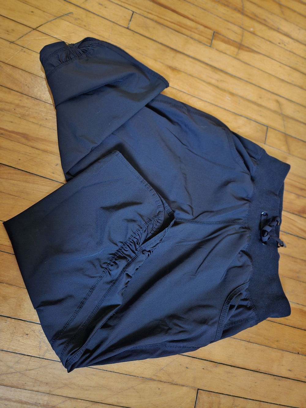 Active USA Black Men's Jogger Pants with Drawstring